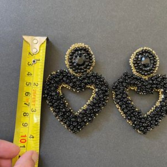 ROCK + BONE Heart-Shaped Earrings - Picture 3 of 3